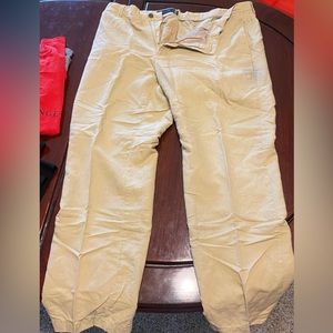 TAN CREAM INTERNATIONAL CONCEPTS PANTS MENS 38 x 32 TROUSERS XL COTTON FASHION